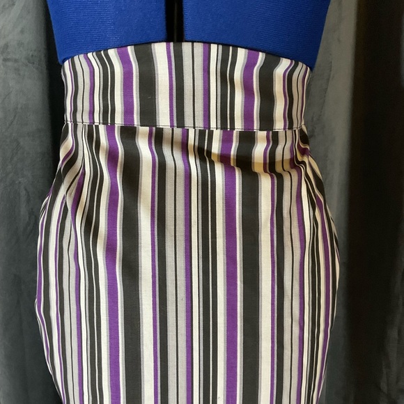 Pinup Girl Clothing High Waist Pencil Skirt Solstice Stripe NWT Size Med - Picture 4 of 8